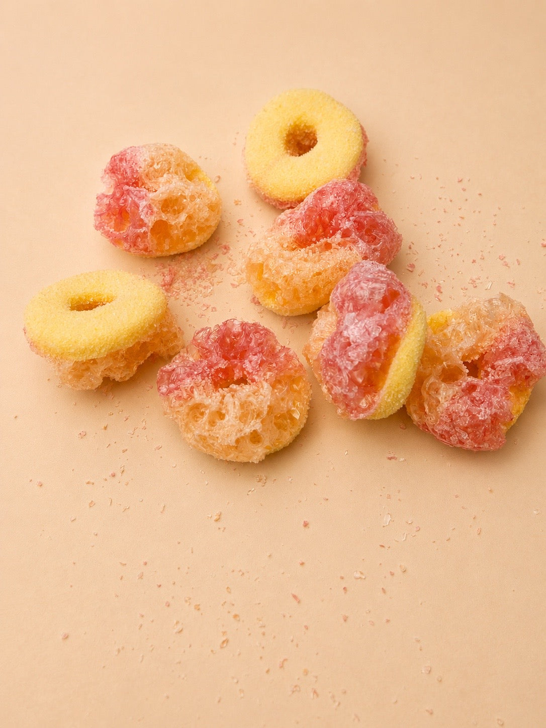 Candy Crunch Saure Mini Pfirsich Ringe 20 gr.