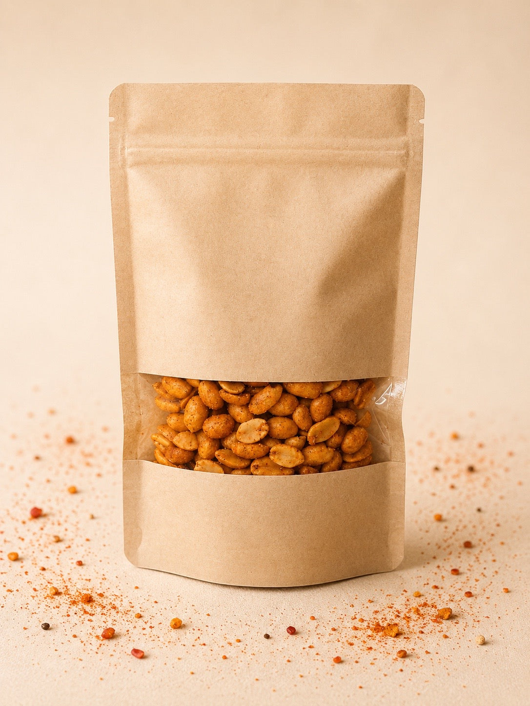 MOMO’S Pikant gewürzte Erdnüsse    100 gr.