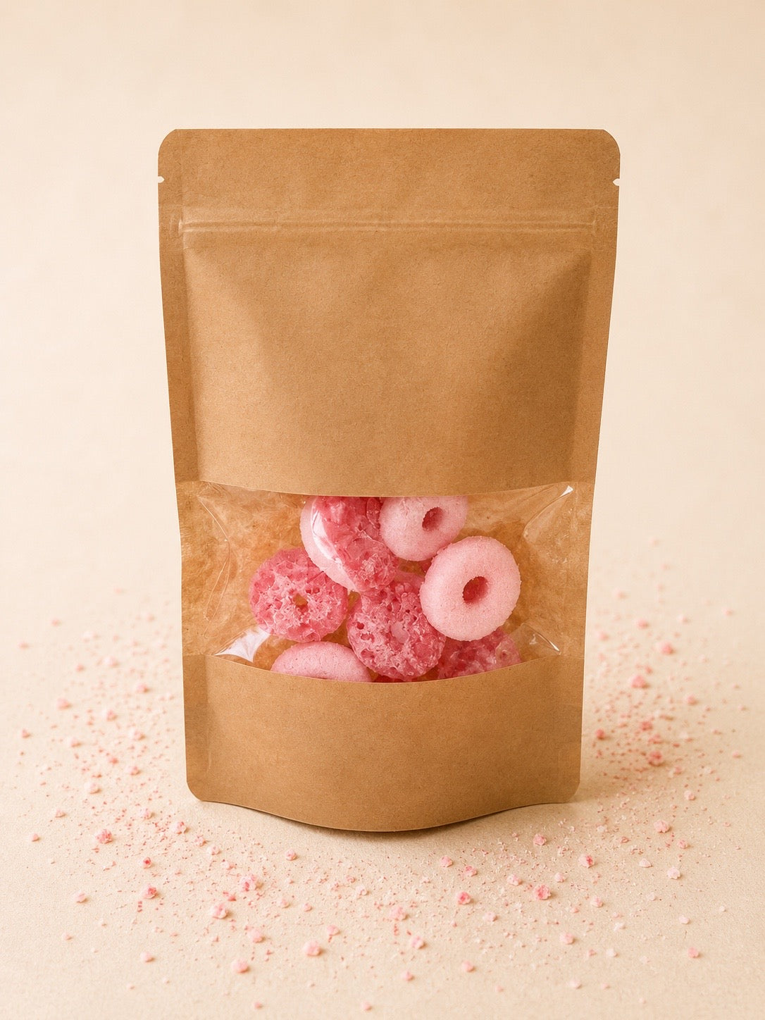Candy Crunch Mini Erdbeer Ringe     20 gr.